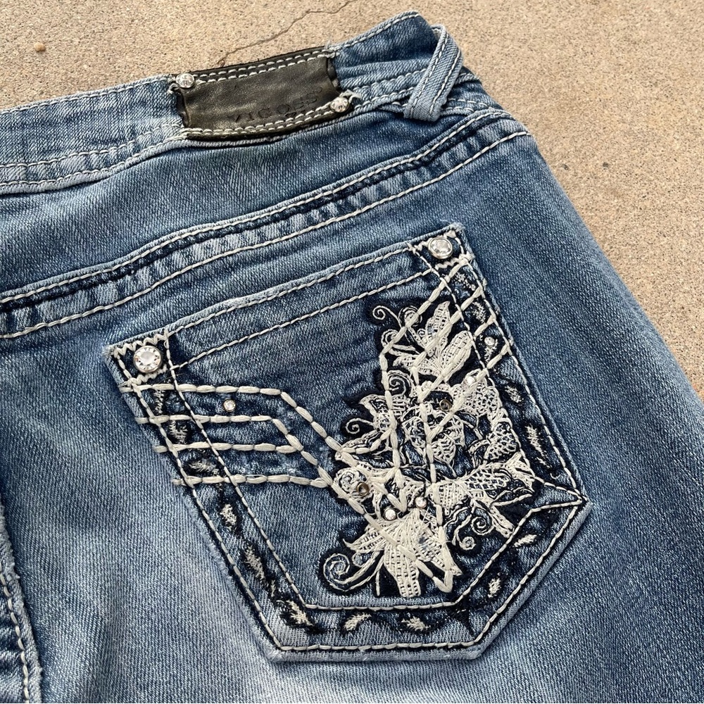 y2k rhinestone flare jeans